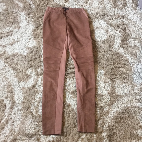 bcbg faux suede leggings